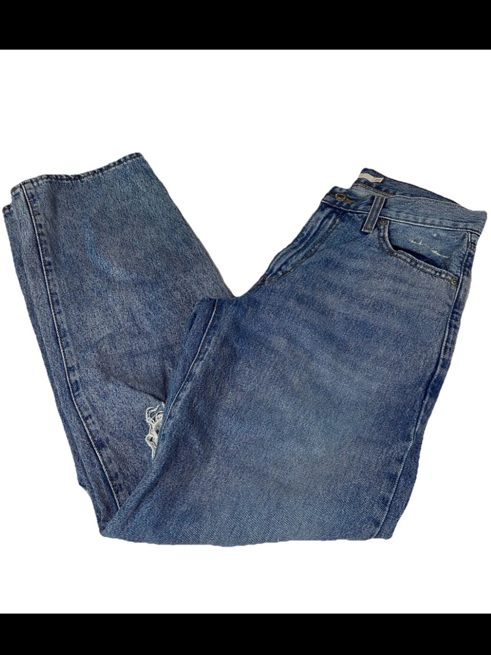 Levi’s Women’s Size 25 ‘94 Baggy Jeans Light Wash Blue Distressed Denim #1039